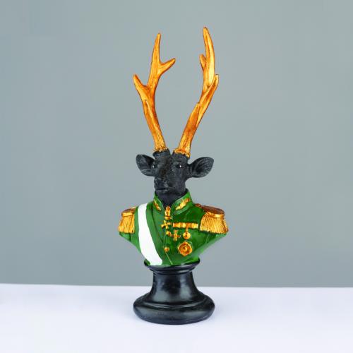 ACA LIGHTING - X1524311 DECORATIVE DEER RESIN SOLDIER BLACK 24cm