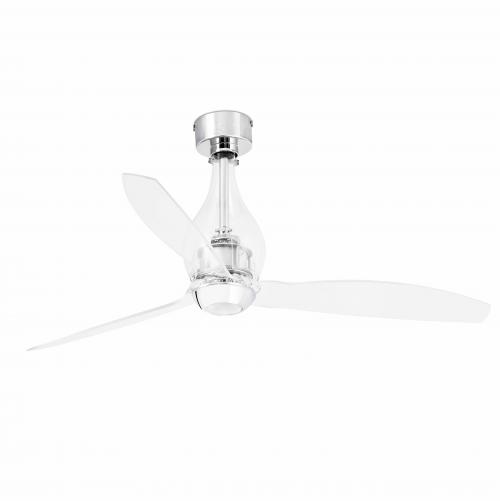 FARO - MINI ETERFAN Transparent ceiling fan with Dc motor 33382WP