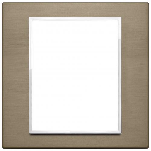 VIMAR - 21668.05 - Plate 8(4+4)M aluminium dark bronze