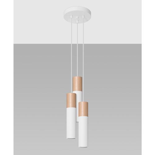 SOLLUX - pendant  lamp  PABLO 3P white  SL.1013