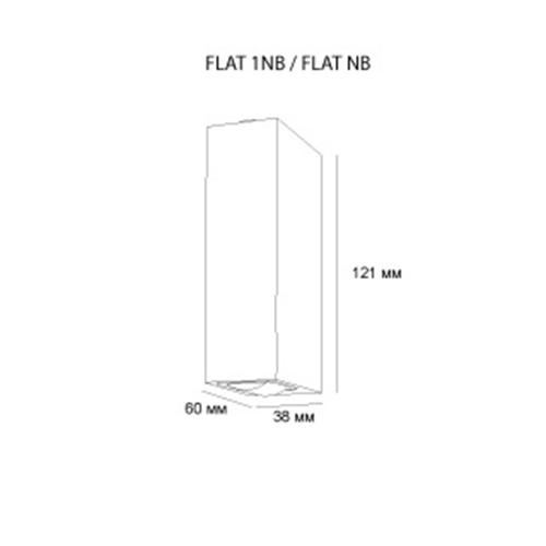 POLARIS LIGHTING - LED Аплик влагозащитен FLAT 38/60/121 2x2W 240lm 3000K 2x5° IP65 Черен 6209NB