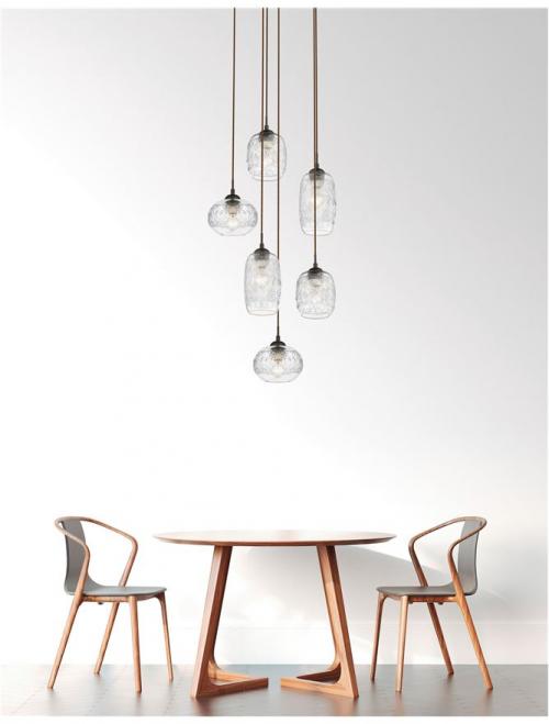NOVA LUCE - Пендел DEVON 938220  E14 6x40W IP20 Bulb Excluded D: 53 H: 150 cm