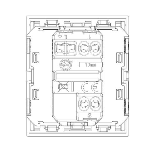 VIMAR - 1P 10AX 2M 2-way switch in-line black, lightable - 30004.2G