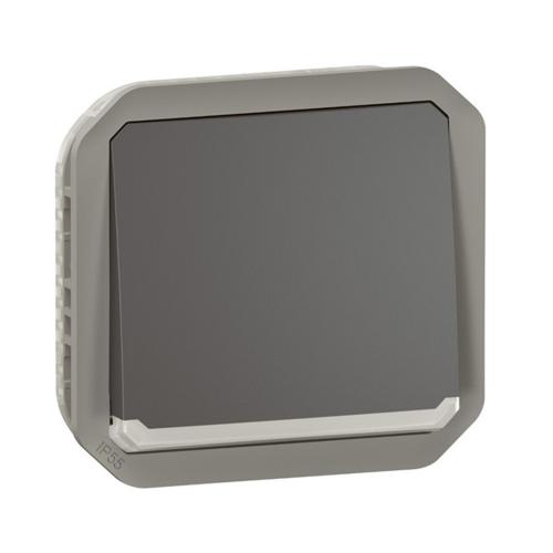 LEGRAND - 2-way switch with indicator mechanism color Anthracite IP55 Plexo New 69802L