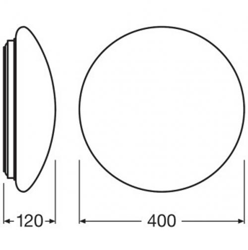 OSRAM - Плафон със сензор SURFACE CIRCULAR LED 400 24W/4000K IP44  4058075000841
