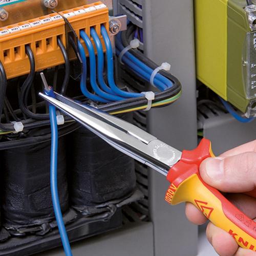 KNIPEX - Клещи резачки и тънка права човка VDE 1000V хромирана 200мм 2616200