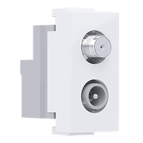 ACA LIGHTING - SAT TV-R розетка крайна, едномодулна MODYS Бял 10101312608