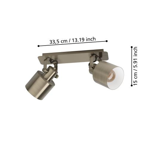 EGLO - spot luminaire 43818 SOUTHERY E27, 2x40W