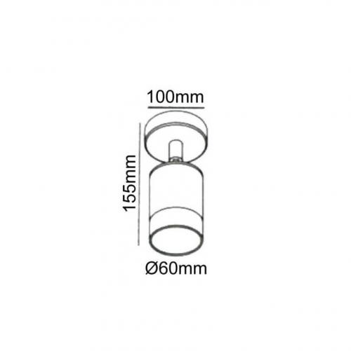 ACA LIGHTING - Спот влагозащитен IP65, алуминий Ø6.4 GU10 HI7033AW бял