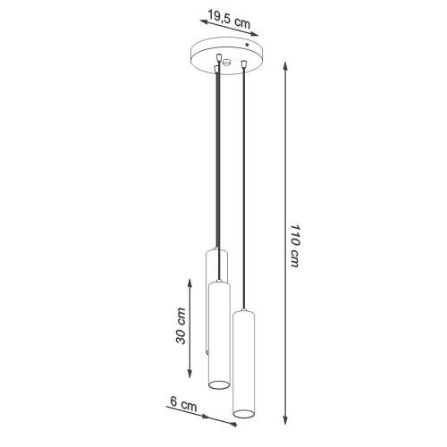 SOLLUX - Pendant LAGOS 3P SL.1079 black