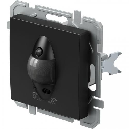 TEM - PIR motion sensor, 110°, range 8m @ h=1.2m, ≤ 80W, requires neutral color Black Logiq EQ32BKXO