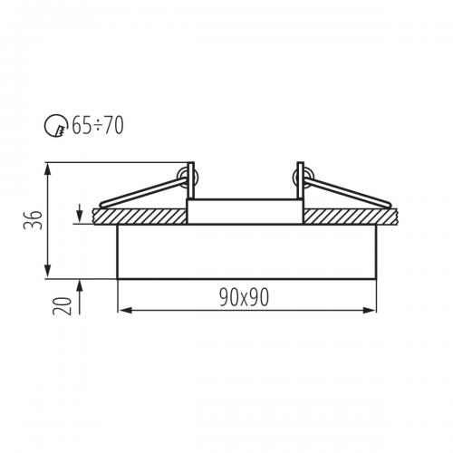 KANLUX - Стъклена луна  MORTA B CT-DSL50-SR 10W Gx5,3 20IP 22112 