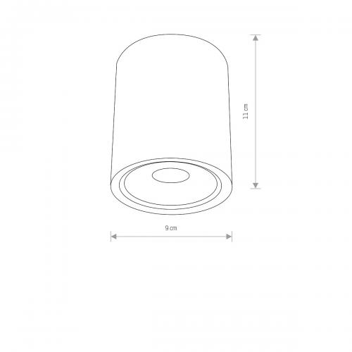 NOWODVORSKI - LED Луна за повърхностен монтаж IP54 9108 EDESA LED WHITE M 