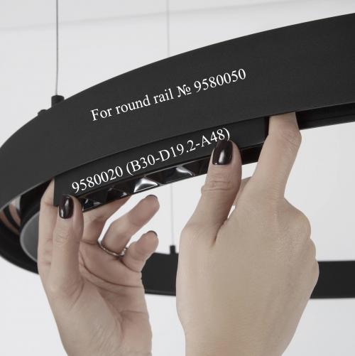 NOVA LUCE - Magnetic module for round tracks L:19.2, W:2.5, H:3.2 cm. 9580020  HALO MAGNETIC B30-D19.2-A48 ⚡ LED 5W ⚡ 230 lm ⚡ 3000К ⚡ DC 24