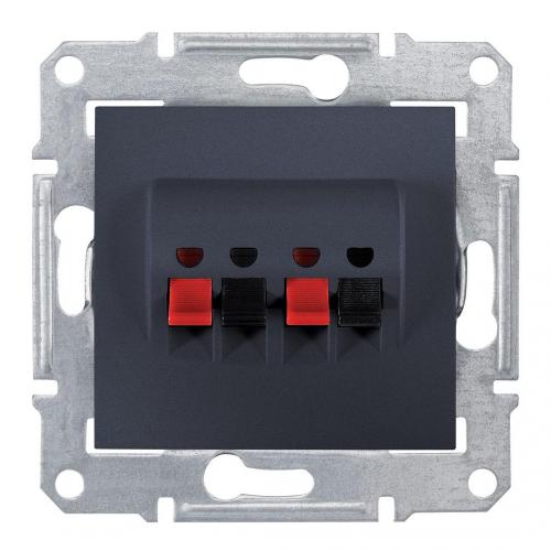SCHNEIDER ELECTRIC - SDN5400170 Sedna - double loudspeaker outlet - without frame graphite