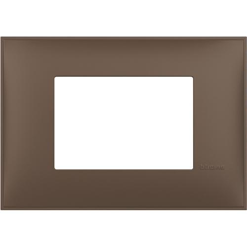 BTICINO - R4803TF cover plate - 3 centered module - Terra soft