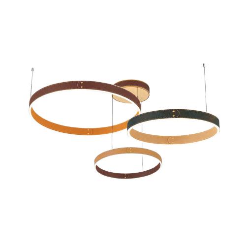ELMARK - PRESTIGE LED ПЕНДЕЛ 148W 3000K 11840lm КОЖА МНОГОЦВЕТЕН 955PRESTIGE14830MC