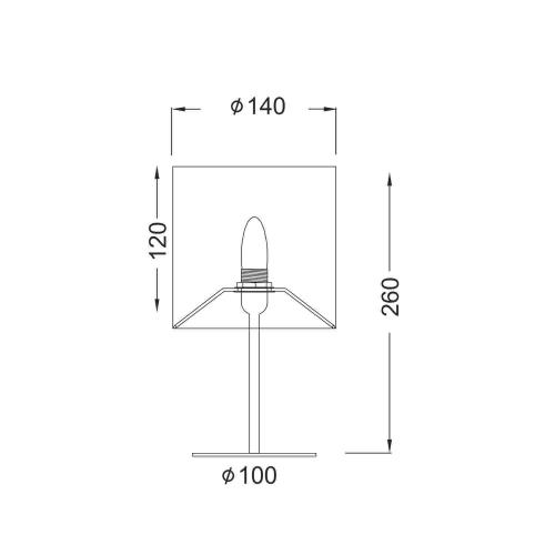 ACA LIGHTING - Настолна лампа MT3000W 1xE14