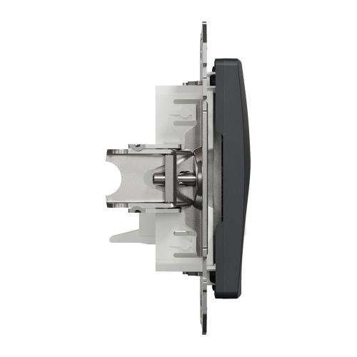 SCHNEIDER ELECTRIC - SDD114491 Sedna Design & Elements Телефонна Розетка CAT 3 UTP, RJ11, антрацит
