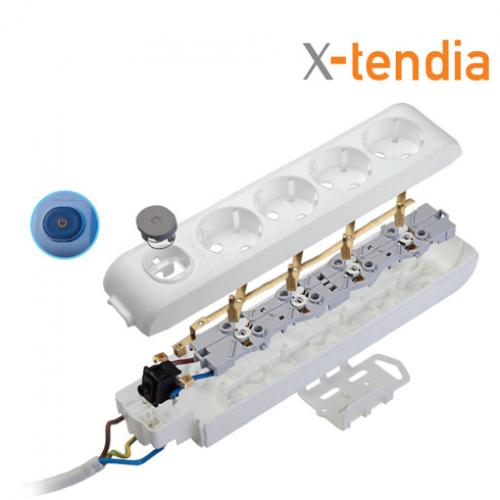 PANASONIC - 6x Socket 2P+E, With Child Protection and Switch, 3m Cord WLTA0463-2BL