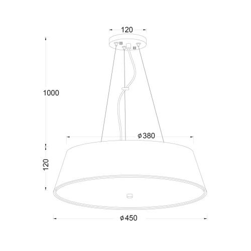 ACA LIGHTING -  Textile & crystal  DL607C
