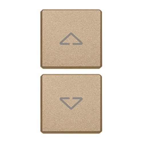 VIMAR - 2 buttons Flat arrows symbol satingold - 22751.2.88