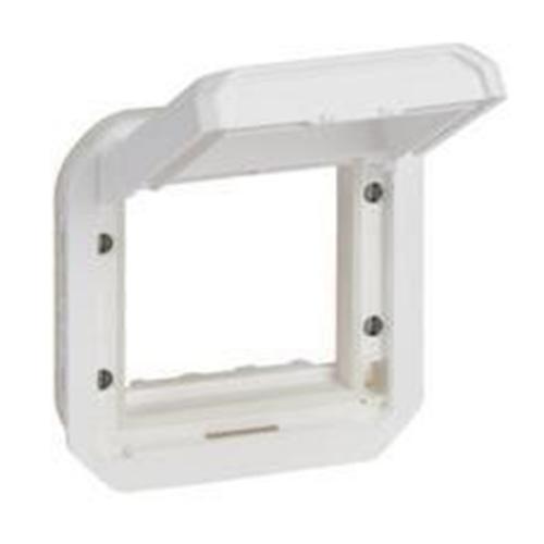 LEGRAND - Adapter for Mosaic 45x45mm with solid cover mechanism color White IP55 Plexo New 69684L