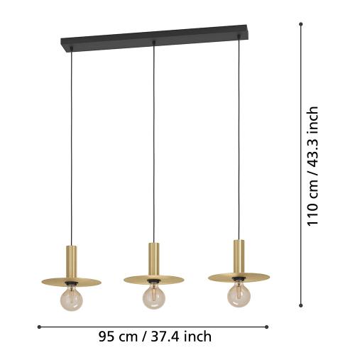 EGLO - pendant light ESCANDELL E27 3X40W - 900732