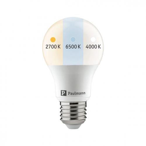PAULMANN - 28520   LED AGL Whiteswitch ⚡ 8.5W ⚡ E27 ⚡ with step switch for 3 different white tones ✴ Opal