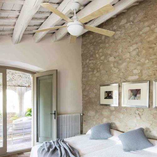 FARO - IZARO LED White ceiling fan with DC motor 33514WP