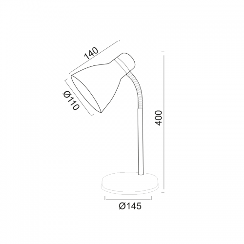 ACA LIGHTING - table luminaire  SF1309G TABLE LAMP E27 40W GREY MAUI 
