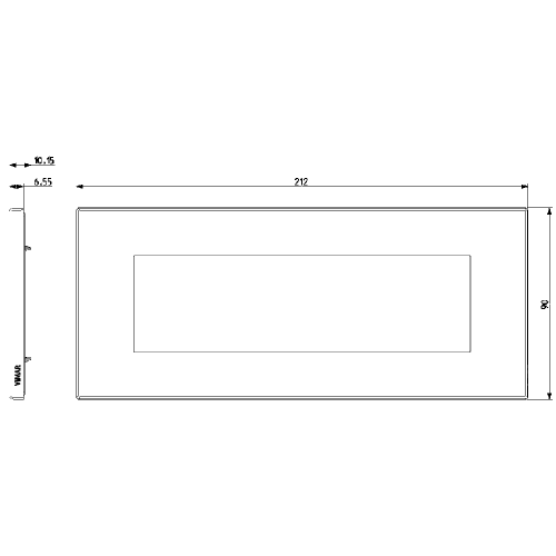 VIMAR - 22657.13 - Plate 7M metal brushed black