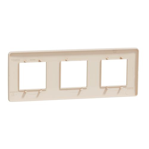 SCHNEIDER ELECTRIC - NU200644 cover frame - 3 gangs - 3 x 2 modules - ivory