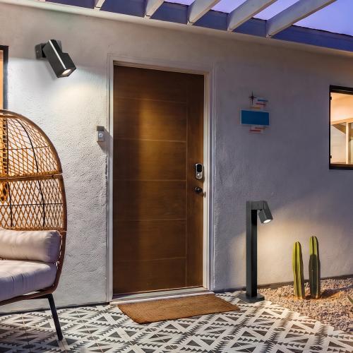 ACA LIGHTING - Влагозащитен градински стълб  Д:31, ◻15, В:80 см.   SJ14303  BELIO ⚡ LED GU10 ⚡ 1х10W ⚡ 230V ⚡ IP65 ✴ Черен 