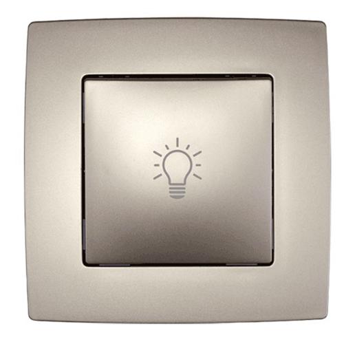 ELMARK - 190184 - PUSH LIGHT BUTTON SWITCH, CHAMPAGNE METALLIC CITY 