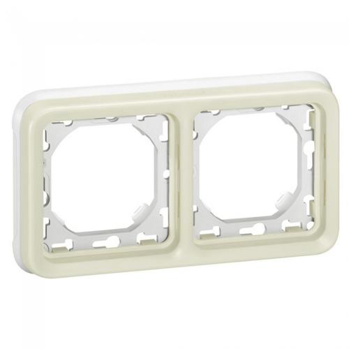 LEGRAND - Рамка хоризонтална x2 цвят Бяло Plexo IP55  69694