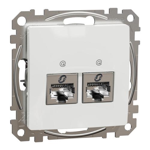 SCHNEIDER ELECTRIC - SDD111467S Sedna Design & Elements - CAT 6A STP, 2x RJ45, white