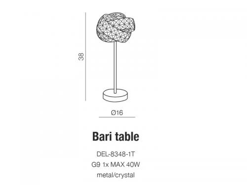 AZZARDO - BARI TABLE DEL-8348-1T / AZ2106