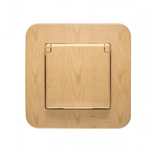 MAKEL - Schuko Socket Outlet With Cover Lilium Natural 56229