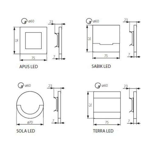 KANLUX - TERRA LED CW (23104) 12V DC 6500K