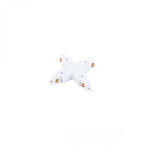 NOWODVORSKI - X-обрзен конектор за монофазна шина Бял  CTLS POWER X CONNECTOR white 8701 