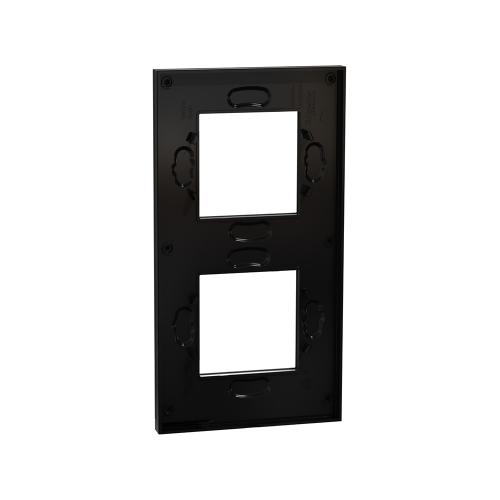 SCHNEIDER ELECTRIC - NU6004V87 vertical cover frame - 2 gangs - 2 x 2 modules - stone
