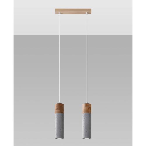 SOLLUX - Pendant ZANE 2  grey SL.0966