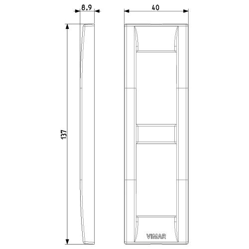 VIMAR - 16787.04 - Classica plate 2Mpan techn.Idea white