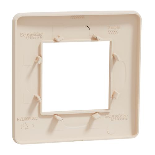 SCHNEIDER ELECTRIC - NU200244 New Unica - cover frame - 1 gang - 1 x 2 modules - ivory