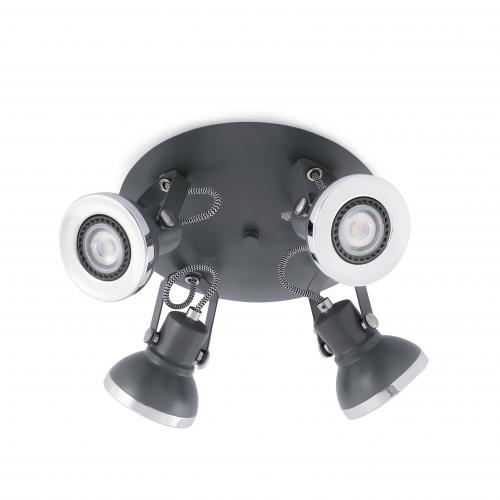 FARO - RING Grey ceiling lamp 4L Ref.40560