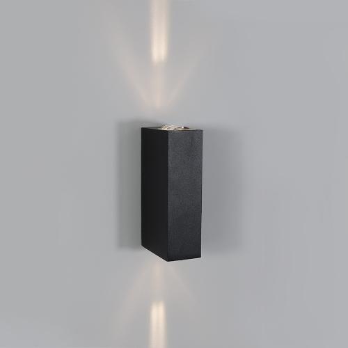 POLARIS LIGHTING - LED Аплик влагозащитен FLAT 38/60/121 2x2W 240lm 3000K 2x5° IP65 Черен 6209NB