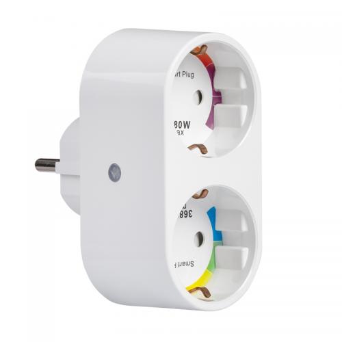 ULTRALUX - WF2P16A Wi-Fi Smart контакт, двоен, 16А, 3500W, 220-240V AC