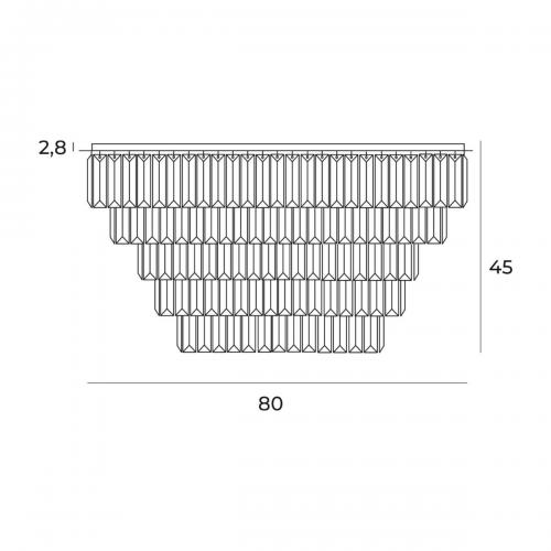 MAXLIGHT - Плафон MONACO C0225, Ø: 80см,16 x 40W G9 230V