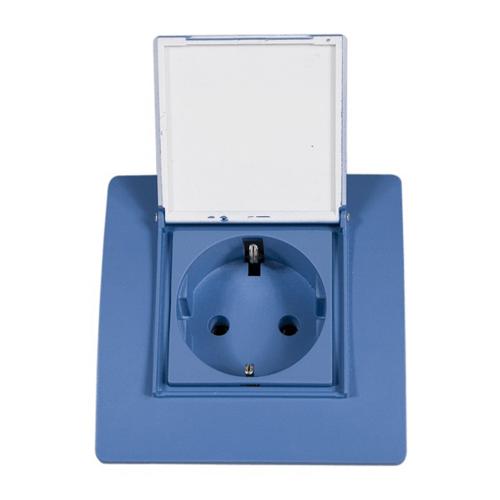 ELMARK - 38254S - TZ107С GERMAN STANDARD SOCKET WITH COVER BLUE BASIC